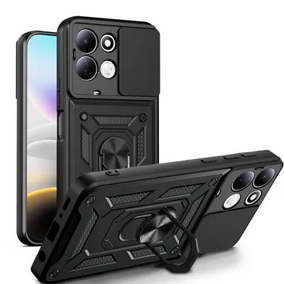 Produktbild von Outdoor Hülle Xiaomi Redmi 17 4G / 5G Handyhülle Kameraschutz Ringhalter Schwarz