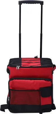Image de Glacière roulante 43L grande capacité étanche, pliable et isolée pour le camping et le pique-nique Rouge