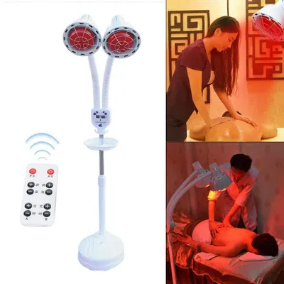 Produktbild von 275W lampa na podczerwień lampa grzewcza reflektor z kółkami salon kosmetyczny stojak czerwone światło lampa do masażu lampa do terapii podczerwienią
