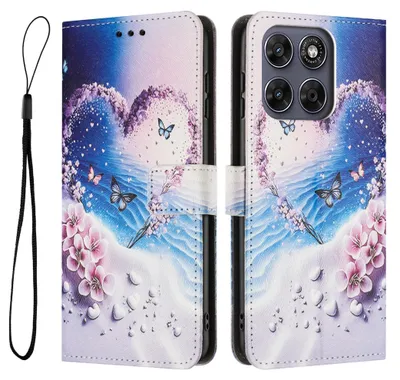 Produktbild von Handyhülle Kunstleder für Motorola Moto G87 G77 G67 5G Cover Tasche Print Motiv