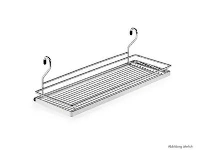 Zdjęcie produktu dla LINERO K 16 Uniwersalna półka ze stali nierdzewnej w kolorze Wysokość 150 mm do systemu relingowego