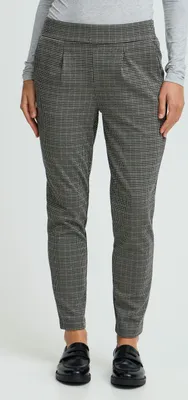 Image de b.young BYRowan Pantalon pour femmes Pantalon en tissu avec poches avant et arrière, taille élastique, coupe slim