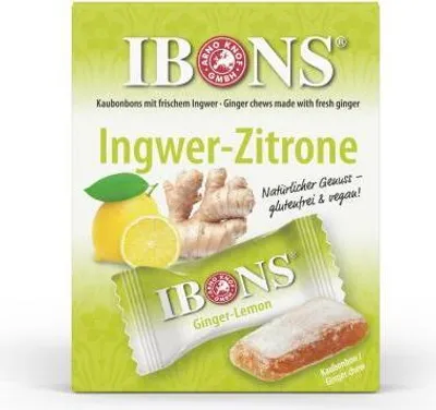 Produktbild von Ibons Zázvor Citrón Box Žuvacie cukríky 60 g