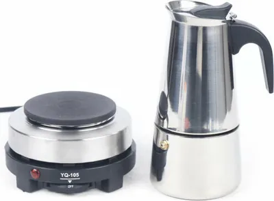 Produktbild von Espresso Maker Mocha Pot Kávovar s 6 šálky 300 ml Elektrický sporák z nerezové oceli Espresso Pot Káva Mléko Džbán