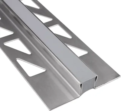 Produktbild von Dehnfugen Edelstahl Fliesenschiene Fliesenprofil silber matt L250cm 15mm