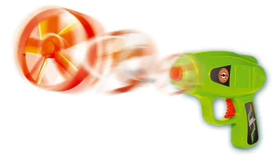 Productafbeelding van Propellervliegtuig speelgoed "Turbo Twister", 6,5 cm, met startpistool, 6 rotoren