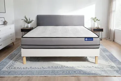 Obrázek produktu pro Noční matrace Actilatex 130x190 cm + postelový podstavec s lamelovým roštem, stupeň tuhosti 5, latex a paměťová pěna, výška: 20 cm
