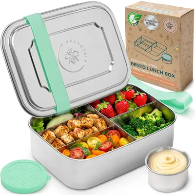 Edelstahl Lunchbox 1,4 l, 5 Fächer, Bento Box
