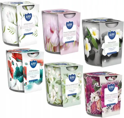 Produktbild von Bispol Duftkerzen Set 6 Stück im Glas Frühlingsduft
