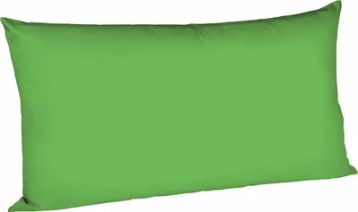 Produktbild von fleuresse Mako Satin Kissenbezug Colours Uni 40x80 cm Grasgrün