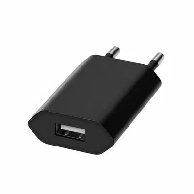 Produktbild von USB-A Ladegerät Schwarz – USB-A Netzteil / Ladeadapter – Schmales USB Ladegerät für iPhone, Samsung, Xiaomi & mehr