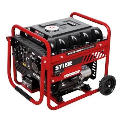 Produktbild von STIER Inverter Stromerzeuger SNS-500 5,0 kW 75 dB(A), Stromgerenator Benzin, Notstrommaggregat, wartungsarm, für den Außenbereich, zum Laden von Batterien geeignet, kompakt