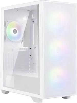 Obrázok produktu pre PC skriňa, BITFENIX Flow (biela), Midi-Tower, ATX, 4x 12 cm A-RGB ventilátor, USB 3.0, tvrdené sklo, predný panel zo sieťoviny