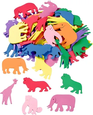 Produktbild von KNORR prandell 218434021 Moosgummi CreaSoft "Tiere" ca. 4 - 5 cm verschiedene Farben