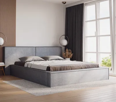 Obrázok produktu pre Manželská čalúnená posteľ 140x200 TELMA 1 - šedá