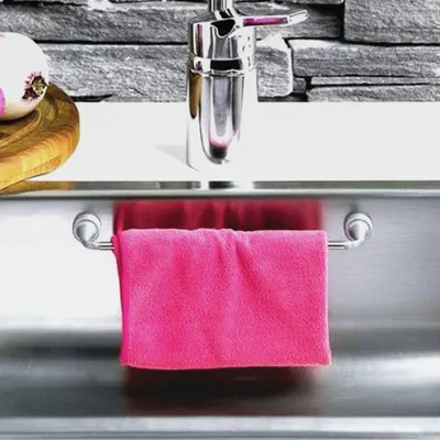 Produktbild von Spültuchhalter magnetisch, Edelstahl - mit Gegenmagneten, Länge 23 cm, 1 Stück