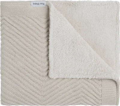 Produktbild von Baby's Only Gitterbettdecke teddyfutter Grace - Warm Linen - 100x135 cm