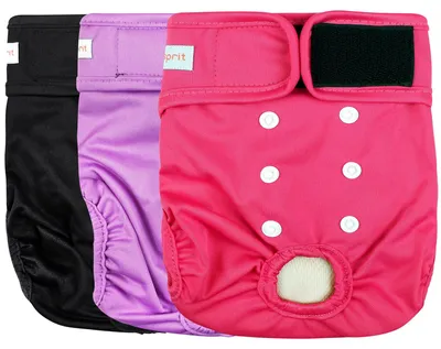 Produktbild von Waschbare Hundehosen, Set mit 3 Stück, wiederverwendbar und auslaufsicher