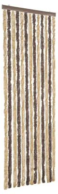Produktbild von vidaXL Fliegenvorhang Dunkelbraun und Beige 56x185 cm Chenille