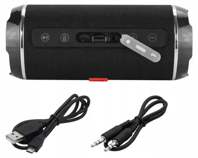 Obrázek produktu pro Bluetooth Lautsprecher Blasen Schwarz 2X10W Radio Fm Usb Aux Microsd 2000Mah