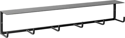 Zdjęcie produktu dla Wieszak ścienny 4 sztuki czarny metal, 25510