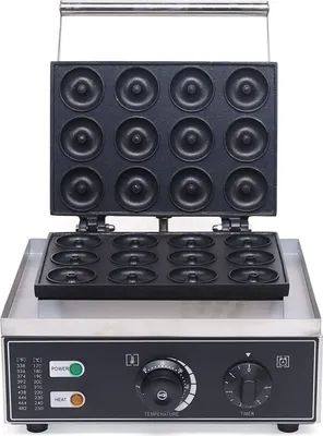 Image de Gaufrier commercial antiadhésif Donutmaker électrique pour 12 beignets