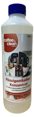 Produktbild von 500ml Flüssigentkalker-Konzentrat auf Milchsäure-Basis mit Korrosionsschutz für DeLonghi und andere Kaffeevollautomaten