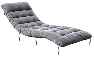 Zdjęcie produktu dla Poduszka na leżak 157 x 57 x 10 cm jasnoszara – wysokiej jakości poduszka na leżak ogrodowy z wypełnieniem piankowym o wadze 24 kg, pokrowcem z olefiny odporną na promieniowanie UV, stabilną i odporną na zużycie, jasnoszara, z pasami mocującymi.