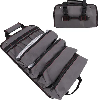 Obrázek produktu pro Roll Up Tool Bag pro elektrikáře tesaře Více kapes Přenosné skladovací pouzdro Zesílená vodotěsná tkanina Oxford