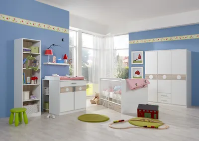 Produktbild von Regal für Wickelkommode KIMBA2 Babyzimmer Kinderzimmer weiß