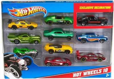 Image de Hot Wheels COFFRET 10 VEHICULES, Ensemble de véhicules, 3 ...