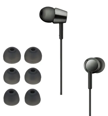 Productafbeelding van kwmobile 6 siliconen oordopjes voor Sony WI-C300 / WI-C400 / MDR-XB55AP / MDR-EX155AP - Vervangende oordopjes in 3 maten - Oordopjes voor in-ear hoofdtelefoons