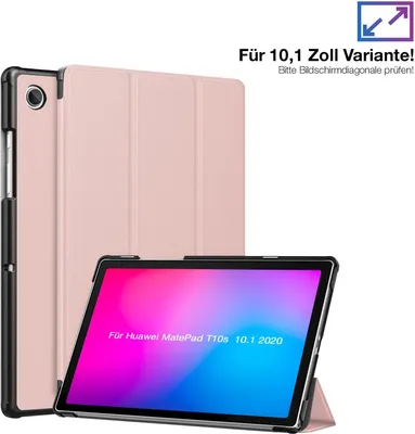 Produktbild von Schutzhülle für Huawei MatePad T10s 10.1 Zoll 2020 Cover Case Schutz Tablet Farbe: Rosegold
