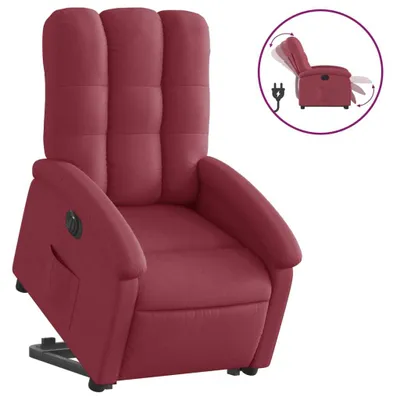 Produktbild von Relaxsessel mit Aufstehhilfe Elektrisch Weinrot Stoff