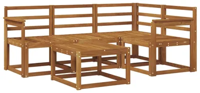 Produktbild von vidaXL Outdoor-Sofagarnitur 5 pcs Natur Massivholz Akazie