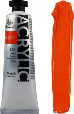Obrázok produktu pre Akrylová farba Phoenix Artist 304 Orange - Profesionálna umelecká farba, vysoko pigmentovaná farba 60 ml
