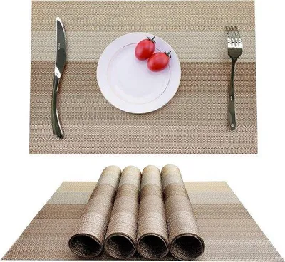 Produktbild von US-Placemats - Beige Stoffen Tafelbeschermern - Hittebeständig Antislip - 45 x 30 cm
