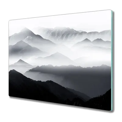 Produktbild von Coloray Küchenbrett Kochplattenabdeckung Hackbrett Schneidebrett Herdabdeckplatte 60x52 cm - Bergnebel