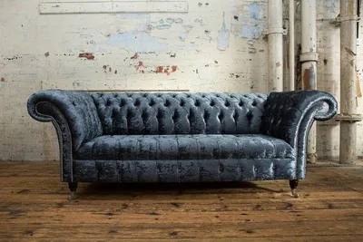Zdjęcie produktu dla Sofa Chesterfield Sofa tapicerowana 3-osobowa Zestaw wypoczynkowy Sofy Szare Nowe