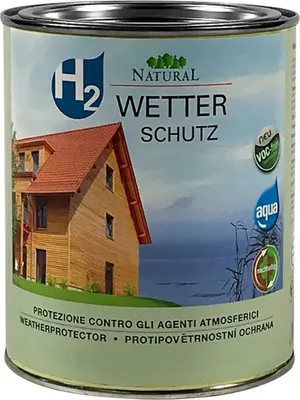 Produktbild von Natural Wetterschutz H2 Aqua 0,75L UV Filter farbloser Schutz End Anstrich