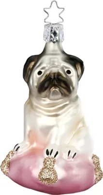 Produktbild von INGE-GLAS® Weihnachts-Hänger Prinzessin Mops | IG-10128S020