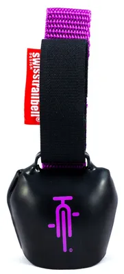 Produktbild von swisstrailbell® "Mexico Edition" Deep Black: PurpleBike, lila Band, Fahrradklingel