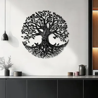 Immagine prodotto di Decorazione da parete in metallo, albero della vita, 32,5 cm, ideale per il soggiorno