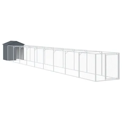 Obrázok produktu pre Búda pre psa so strechou antracitová 117x1017x123cm pozin. oceľ