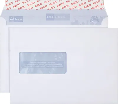 Produktbild von Elco 38999 - C5 (162 x 229 mm) - Weiß - 100 g/m² - Blue Angel - Forest Stewardship Council (FSC) - 500 Stück(e)