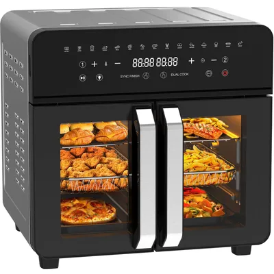 Obrázek produktu pro XXL fritéza – horkovzdušná trouba – elektrická trouba – kuchyňské zařízení – černá – objem 23 litrů