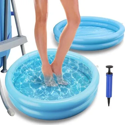 Produktbild von Aufblasbares Fußbad-Set für Pool-Zugang - perfekt für Home- und Spa-Behandlungen, 60 x 60 x 16 cm, komfortabel und hygienisch
