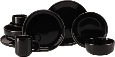 Obrázok produktu pre CreaTable, 24782, Nordic Festive Čierna, Kombinovaná sada 10-dielna, kamenina