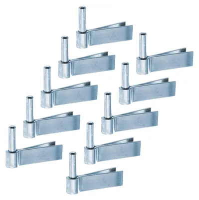 Image de Alberts 863999 Gond à sceller, crochet de scellement F, électro-galvanisé bleu, dimension de la broche Ø14 mm, 92 x 30 mm, set de 10 pièces