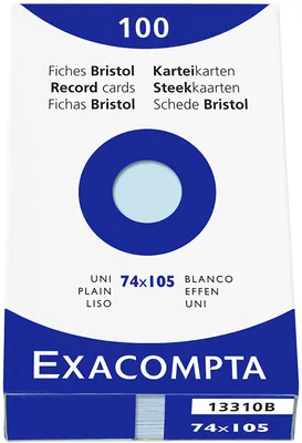Produktbild von Karteikarten A7 blanko blau VE=100 Stück